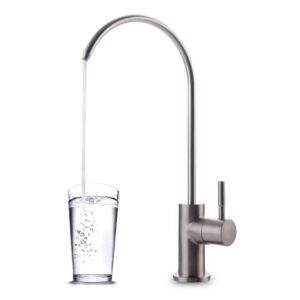azos water filter faucet stainless steel reverse osmosis faucet ro faucet water filtration system non-air-gap drinking water beverage faucet, brushed nickel