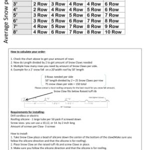 50 Snow Claws (Snow Guards) for Raised Tuff Rib Placement, Snow Stops, Snow Breaks, ice Guards,Metal Roofing Guard