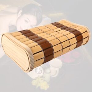 ikare wooden sauna pillow - bamboo sauna neck rest, sauna accessories headrest for relaxing home gym saunas spa spas steam rooms