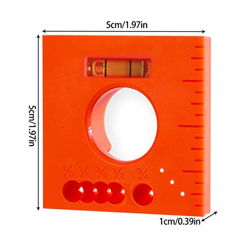 Atiger 2PCS Marks Offset Ruler with Level - 5 in 1 Multifunction Ruler for Parallel Lines for Screws or Cutting Marking Offset Marking Tool Easily Scribe Trim for The Perfect fit