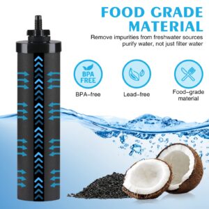 Water Filter Replacement for Water Filter, Black Activated Carbon Filters and 2 Fluoride Filters Compatible with Big, Light, Imperial, Travel, Crown and Royal Series