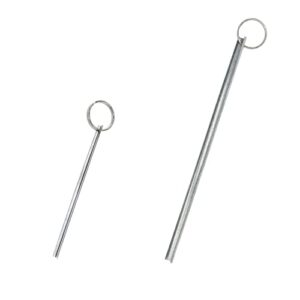 2 piece set large and small lunar keys silver