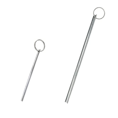 2 Piece Set Large and Small Lunar Keys Silver