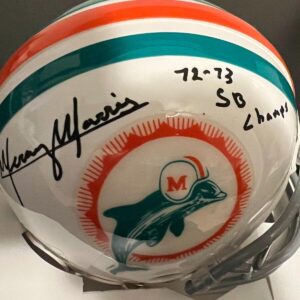 Mercury Morris Miami Dolphins 72,73 Sb Champs Signed Riddell Mini Helmet - Autographed NFL Mini Helmets