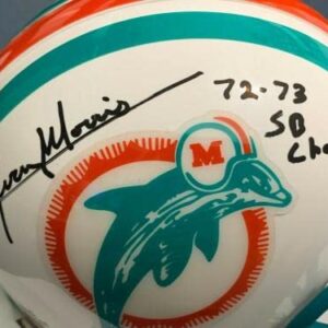 Mercury Morris Miami Dolphins 72,73 Sb Champs Signed Riddell Mini Helmet - Autographed NFL Mini Helmets