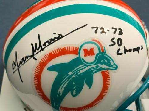 Mercury Morris Miami Dolphins 72,73 Sb Champs Signed Riddell Mini Helmet - Autographed NFL Mini Helmets