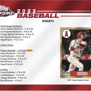 2022 Topps CHROME Baseball Series Blaster Box of Packs with Retail EXCLUSIVE Sepia and Pink Refractor Parallels in each Box