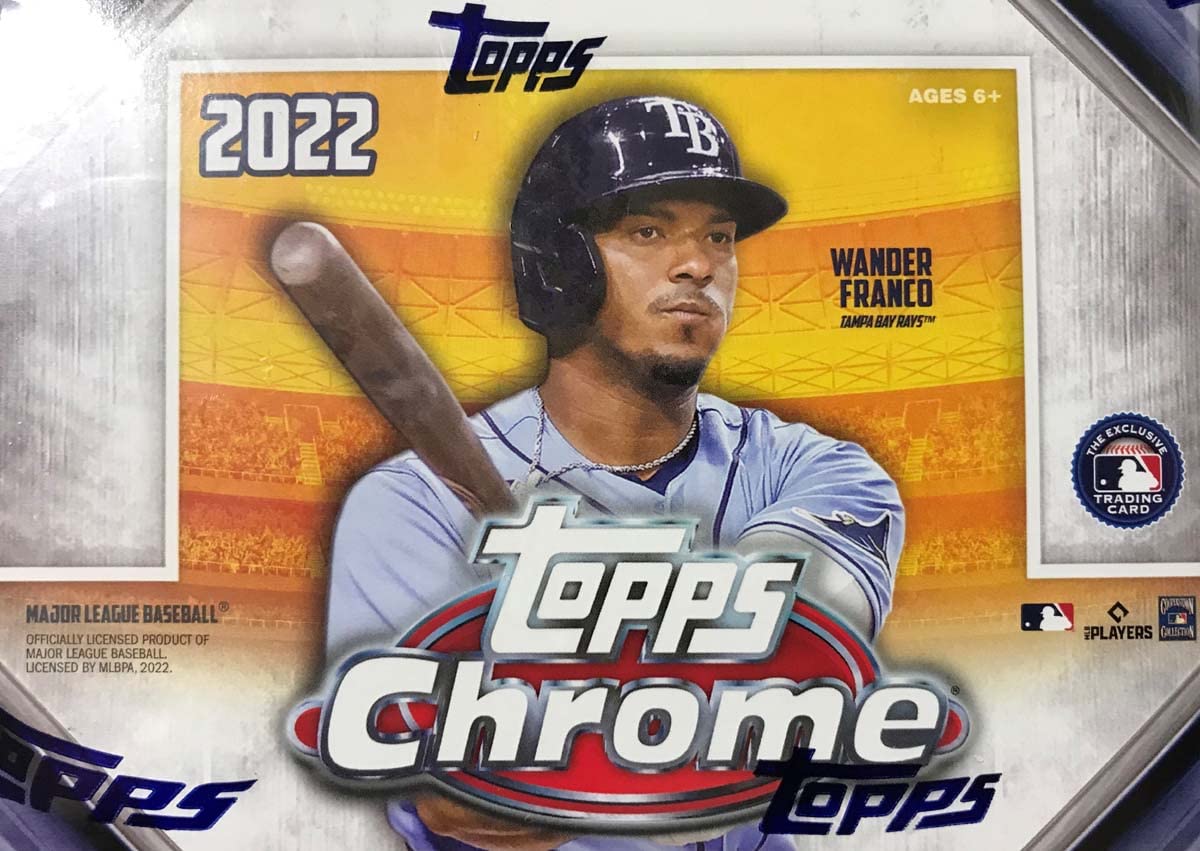 2022 Topps CHROME Baseball Series Blaster Box of Packs with Retail EXCLUSIVE Sepia and Pink Refractor Parallels in each Box