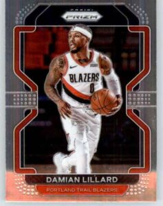 2021-22 panini prizm #116 damian lillard portland trail blazers nba basketball base trading card