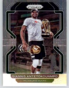 2021-22 panini prizm #1 giannis antetokounmpo milwaukee bucks nba basketball base trading card