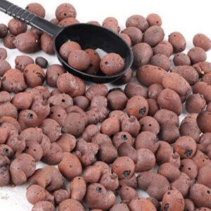4.5lbs leca clay pebbles for plants, 8mm-12mm expanded clay pebbles for hydroponic growing, organic natural leca clay balls pellets for drainage hydroponics decoration aquaponic