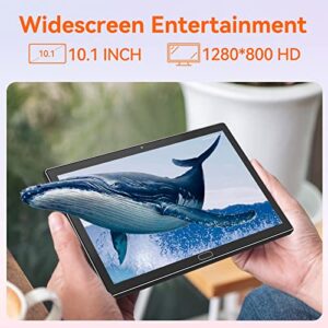 2023 Upgraded Tablet, Android 11.0 Tablet with 64G ROM+4G RAM Mass Storage, Tablet 10.1 inch Large Screen, Octa-Core Processor, 2 Sim Card Slot, 13MP+5MP Dual Cameras, GPS WiFi Bluetooth Support