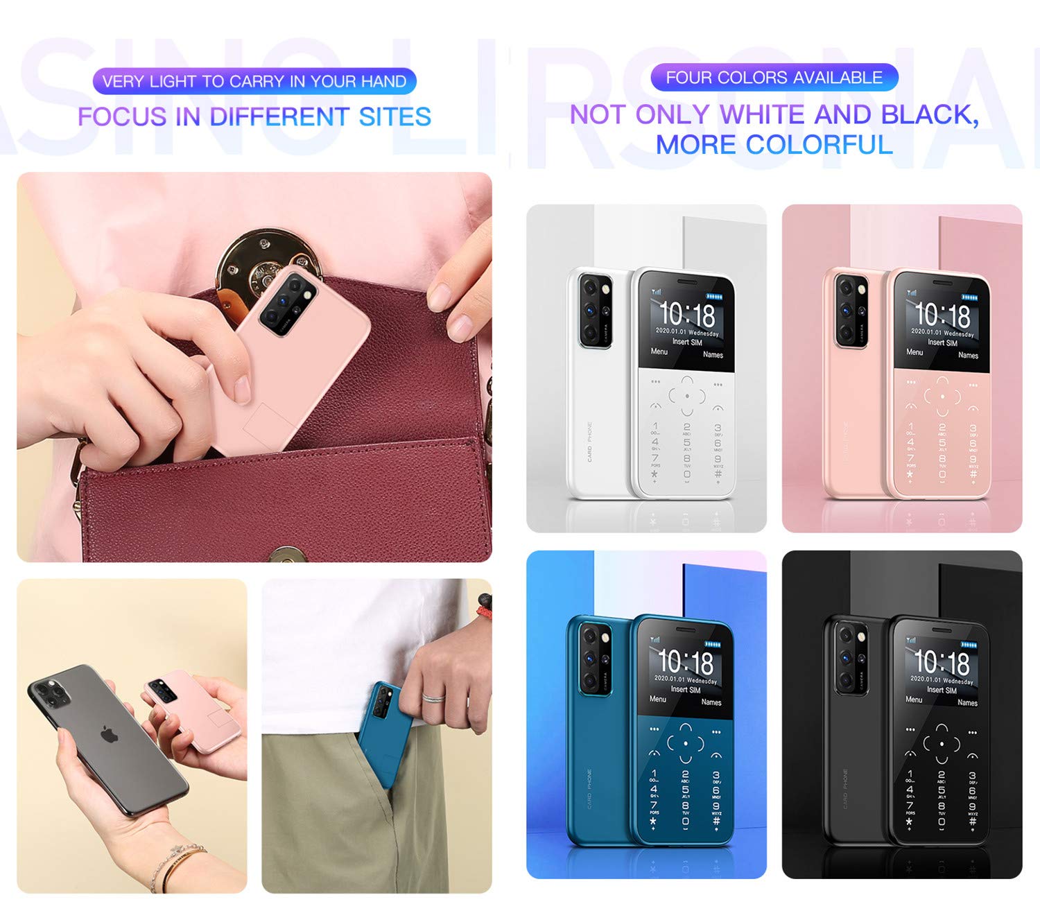 Tuanzi F1 Smallest Flip Cellphone F1 GSM Unlocked 2G Mini Phone 32MB+32MB MTK6261 300mAh Bluetooth Mini Backup Pocket Portable Mobile Phone Gift for Kid (F18 Gold)
