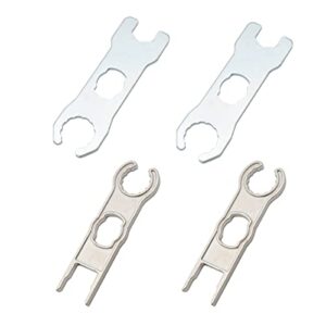 elfculb 2 pairs solar metal spanner wrench,solar panel connector tools, assembly and disassembly tool for solar pv system extension cable wire kit