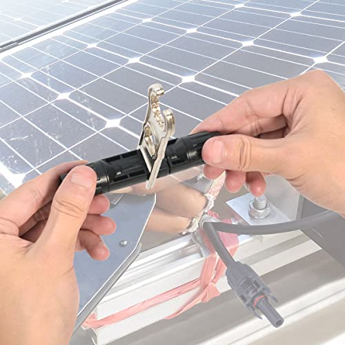 ELFCULB 2 Pairs Solar Metal Spanner Wrench,Solar Panel Connector Tools, Assembly and Disassembly Tool for Solar PV System Extension Cable Wire Kit