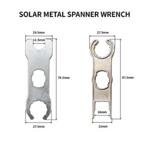 ELFCULB 2 Pairs Solar Metal Spanner Wrench,Solar Panel Connector Tools, Assembly and Disassembly Tool for Solar PV System Extension Cable Wire Kit