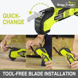 SnapFresh Cordless Oscillating Tool, 20V Oscillating Multi-Tool with 6 Speed, 3.2°Oscillating Angle, 22pcs Accessories, 2.0Ah Battery and Fast Charger, Tool Kit for Scraping, Sanding, Cutting Wood