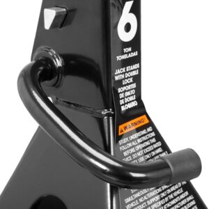 BIG RED AT46002ABR Torin Double Locking Steel Jack Stands, 2 Pack, 6 Ton (12,000 lb), Black