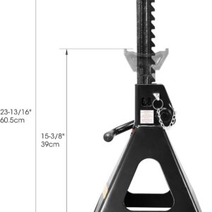 BIG RED AT46002ABR Torin Double Locking Steel Jack Stands, 2 Pack, 6 Ton (12,000 lb), Black