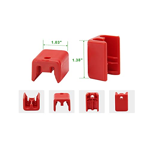 4-Pcs 731-04216 Dual Cable Fitting for MTD Craftsman Troy-Bilt Yard Machines Snowblowers - 4 Pack Red 731-04216A Cable Fitting Holder