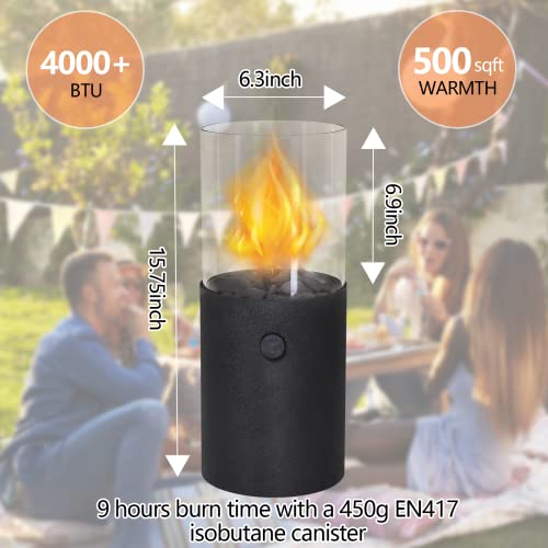 Tabletop Fire Pit,Table Top Fire Pit Bowl Smores Maker Using Isobutane Gas,Mini Fire Pit Indoor Tabletop Fireplace for Halloween,Christmas & Party(Gas Not Included)