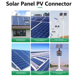 2Sets 1500V Solar PV Connectors IP68 Waterproof Anti Solar Built in Connector for Solar Panel Connection 15A