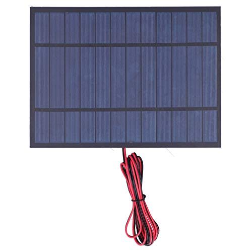 DC6V 6W Polysilicon Tool Supplies with 200cm Red Black Wire,Solar Panel, Portable Waterproof Solar Panel for Car Boat Battery Charg, Portable for Emergency Power Backup, Solar Panel,DC6V 6W Polys