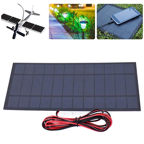 DC6V 6W Polysilicon Tool Supplies with 200cm Red Black Wire,Solar Panel, Portable Waterproof Solar Panel for Car Boat Battery Charg, Portable for Emergency Power Backup, Solar Panel,DC6V 6W Polys