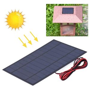 DC6V 6W Polysilicon Tool Supplies with 200cm Red Black Wire,Solar Panel, Portable Waterproof Solar Panel for Car Boat Battery Charg, Portable for Emergency Power Backup, Solar Panel,DC6V 6W Polys