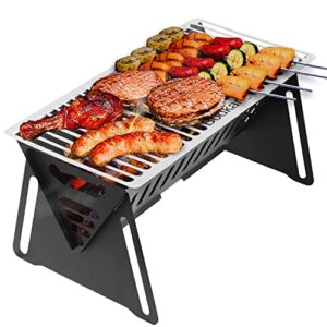 small charcoal grills, personal mini grill portable bbq grill for indoor outdoor cooking barbecue camping picnic patio backyard by bodkar