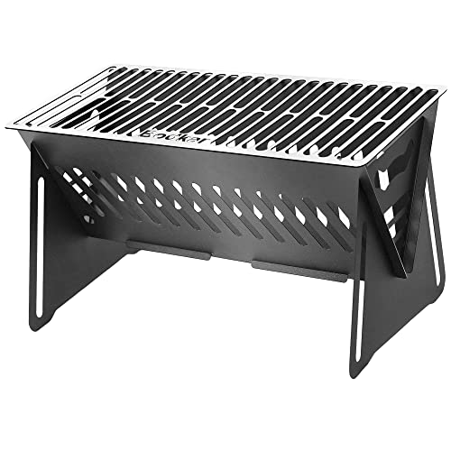 Small Charcoal Grills, Personal Mini Grill Portable BBQ Grill for Indoor Outdoor Cooking Barbecue Camping Picnic Patio Backyard by Bodkar