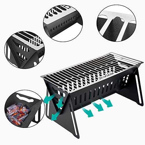 Small Charcoal Grills, Personal Mini Grill Portable BBQ Grill for Indoor Outdoor Cooking Barbecue Camping Picnic Patio Backyard by Bodkar