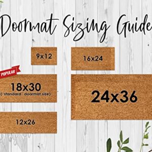 Modern Script Housewarming Gift | Wedding Gift | Custom Doormat | Premium Quality, Thick 100% Coir Coconut Husk Front & Made in the USA - Doormat