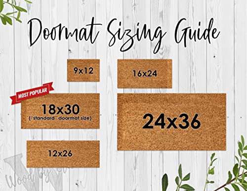 Modern Script Housewarming Gift | Wedding Gift | Custom Doormat | Premium Quality, Thick 100% Coir Coconut Husk Front & Made in the USA - Doormat