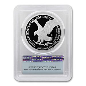 2022 S 1 oz Proof American Silver Eagle Coin PR-70 Deep Cameo (First Strike - Struck at San Francisco - Flag Label) $1 PCGS PR70DCAM