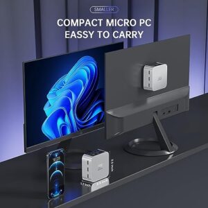ACEMAGICIAN Mini Micro PC Windows 11Pro, Intel 11th Gen 4 Cores N5095 (up to 2.9GHz), Small Portable Compact Desktop Computer 8GB RAM 256GB SSD Support 4K UHD,Dual Gigabit Ethernet,3 HDMI,Dual WiFi,BT