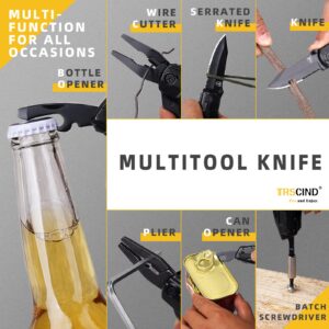 TRSCIND Pocket Knife Multitool, Gifts for Men Him Dad Husband, Valentines Day Anniversary Birthday Gifts Idea for Him, Cool Gadgets for Outdoor Survival Fishing, Camping Accessories