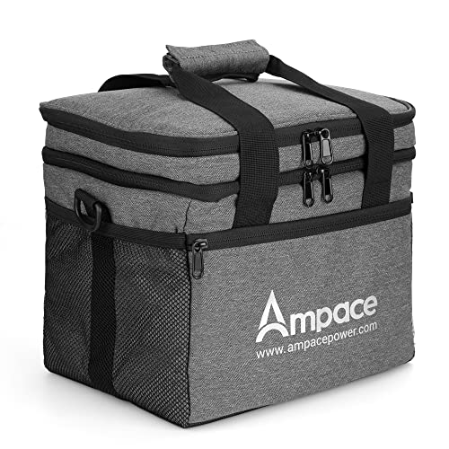 AMPACE Travel Carrying Case P600 Portable Power Station Triple-Layer Battery Storage Case Bag Waterproof & Shockproof Power Station Bag for Outdoor Camping Accessories RV Trip