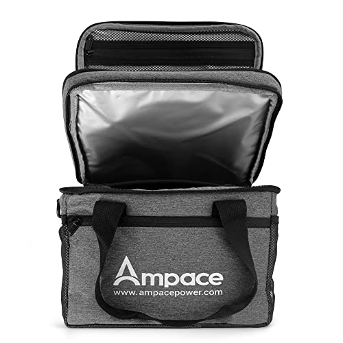 AMPACE Travel Carrying Case P600 Portable Power Station Triple-Layer Battery Storage Case Bag Waterproof & Shockproof Power Station Bag for Outdoor Camping Accessories RV Trip