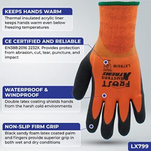 Frost Busters LX799 Winter Work Gloves Waterproof, Freezer Gloves, Thermal Insulated Gloves, Cold Weather Gloves, Firm Grip (Large, 1 Pair)