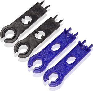 yaodhaod 2 pair solar disconnect spanner wrench solar connectors,solar pv disconnect removal tools,metal spanner wrenches crimping tool for solar pv system extension cable kit…