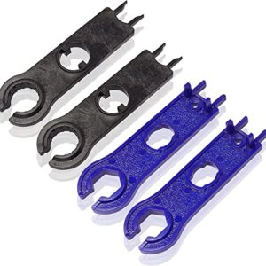 YAODHAOD 2 Pair Solar Disconnect Spanner Wrench Solar Connectors,Solar PV Disconnect Removal Tools,Metal Spanner Wrenches Crimping Tool for Solar PV System Extension Cable Kit…