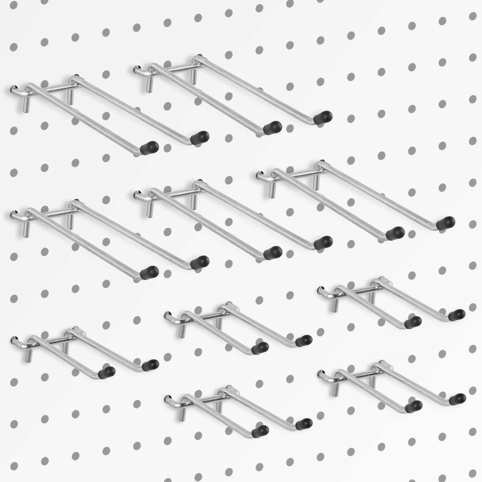 G.CORE 50 Pack Pegboard Hooks, Heavy Duty Peg Board Tool Utility Hooks, 1/4 inch Pegboard Wall Organizer, Pegboard Accessories for Garage Kitchen Home Retail Display Shelf Board Craft Organization