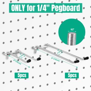 G.CORE 50 Pack Pegboard Hooks, Heavy Duty Peg Board Tool Utility Hooks, 1/4 inch Pegboard Wall Organizer, Pegboard Accessories for Garage Kitchen Home Retail Display Shelf Board Craft Organization