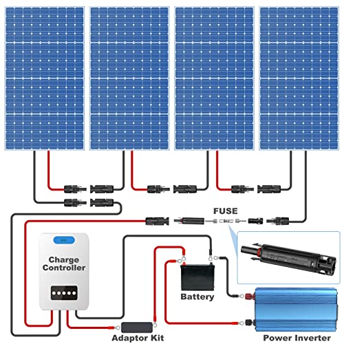 PRECIHW 30A PV Fuse Connector, Solar Fuse Holder, in-Line Solar Fuse Connector, IP68 Waterproof 1000V Male and Female Solar Fuse Connector, 30 Amp Fuse for Solar System