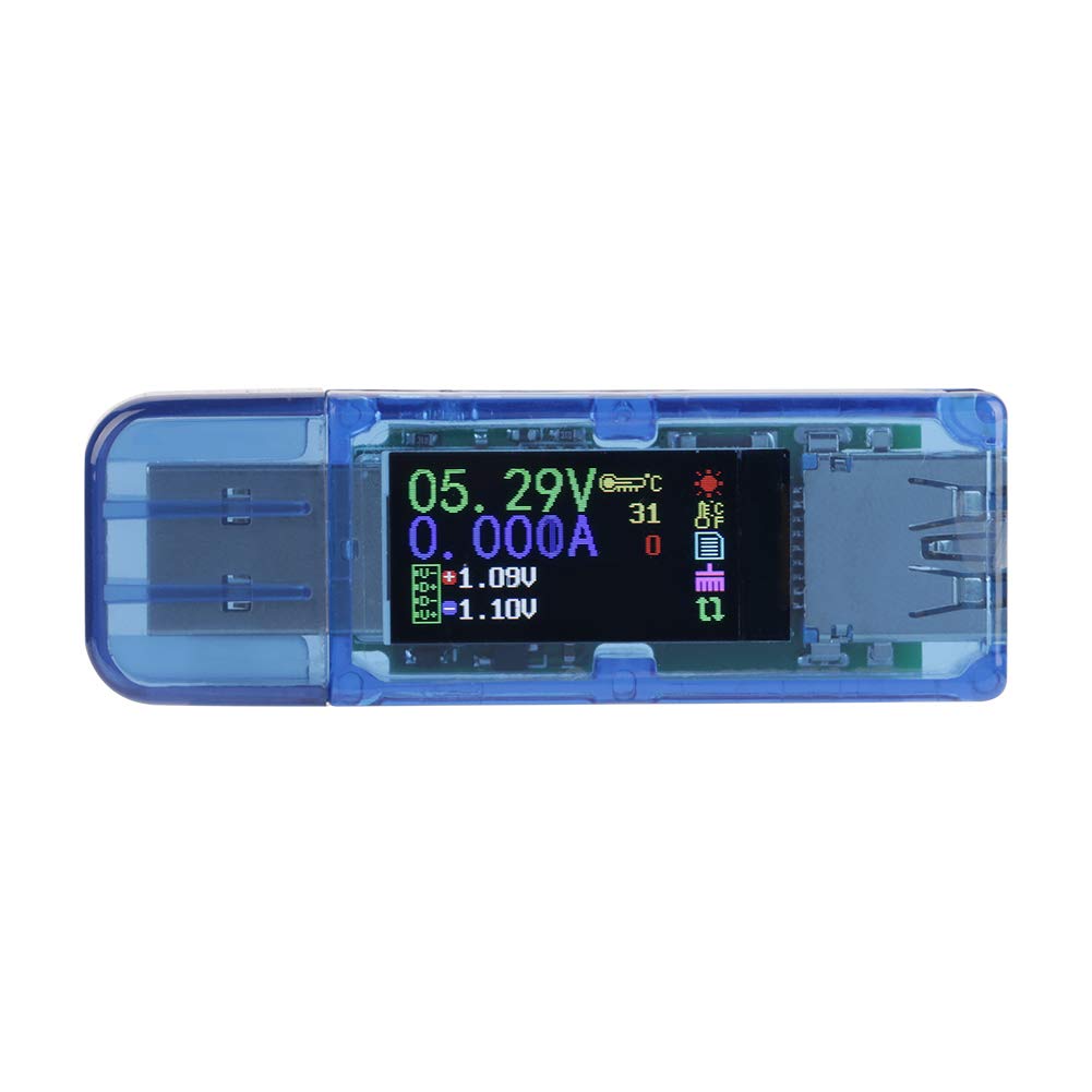 RuiDeng AT34 USB 3.0 Color, usb tester usb meter fnb38 LCD Tester,Voltmeter Ammeter Multimeter Charger USB Tester