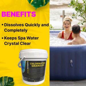 AquaDoc | Spa Chlorine Granules for Hot tub - Spa Sanitizing Granules for Hot Tubs - Recommended Chlorine for spa - Granulated Chlorine for hot tub and spa - Hot Tub Chlorinating Granules - 5Lbs