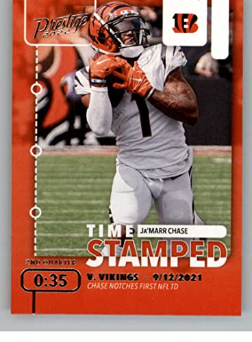 2022 Panini Prestige Time Stamped #9 Ja'Marr Chase Cincinnati Bengals NFL Football Trading Card