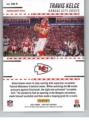 2022 Panini Prestige Highlight Reel #9 Travis Kelce Kansas City Chiefs NFL Football Trading Card