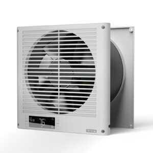 ac infinity room to room fan 8”, two-way airflow through-the-wall fan with temperature controller, precise 10-speed quiet in-wall vent fan for kitchen, laundry room, and workshops